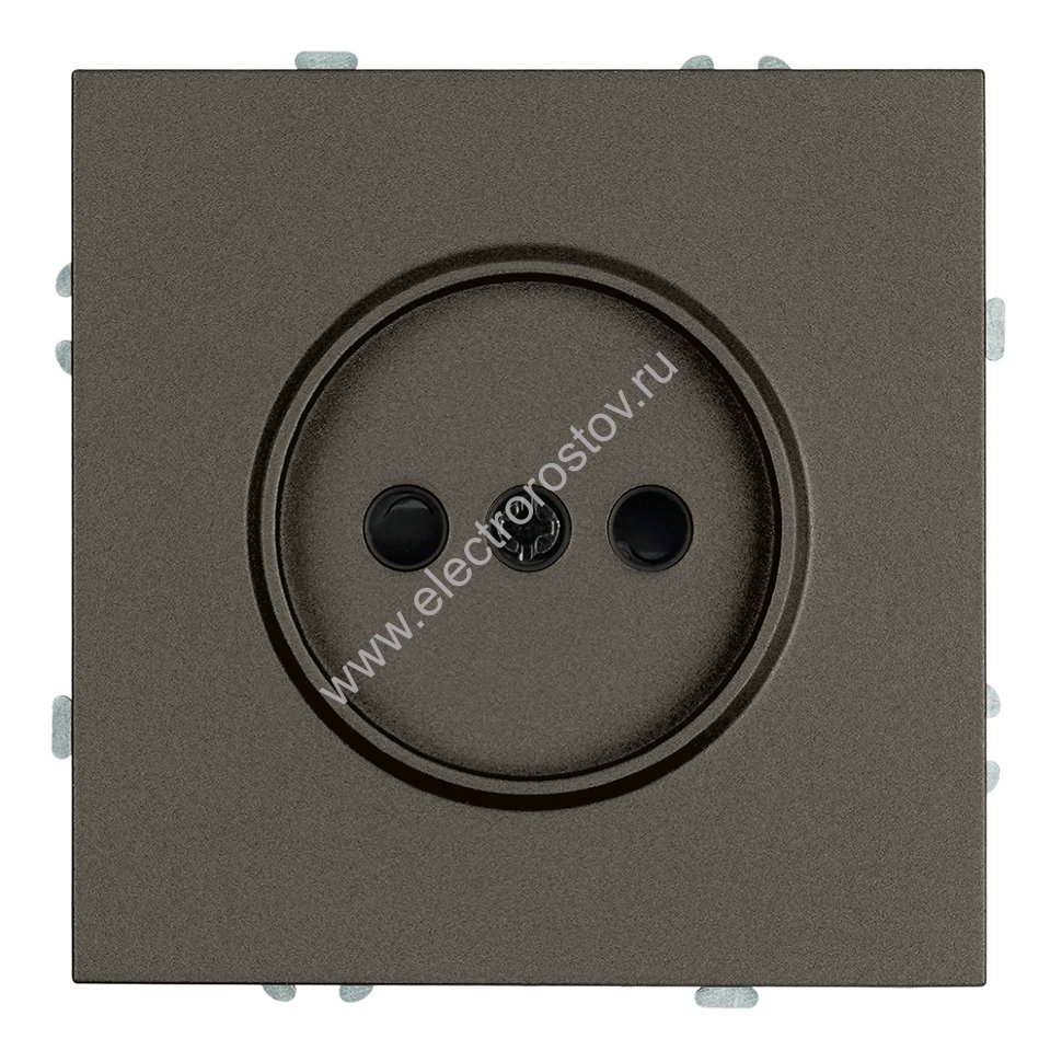 STEKKER Эмили Антрацит, soft touch Розетка 1-местная с защитной шторкой (механизм), б/з