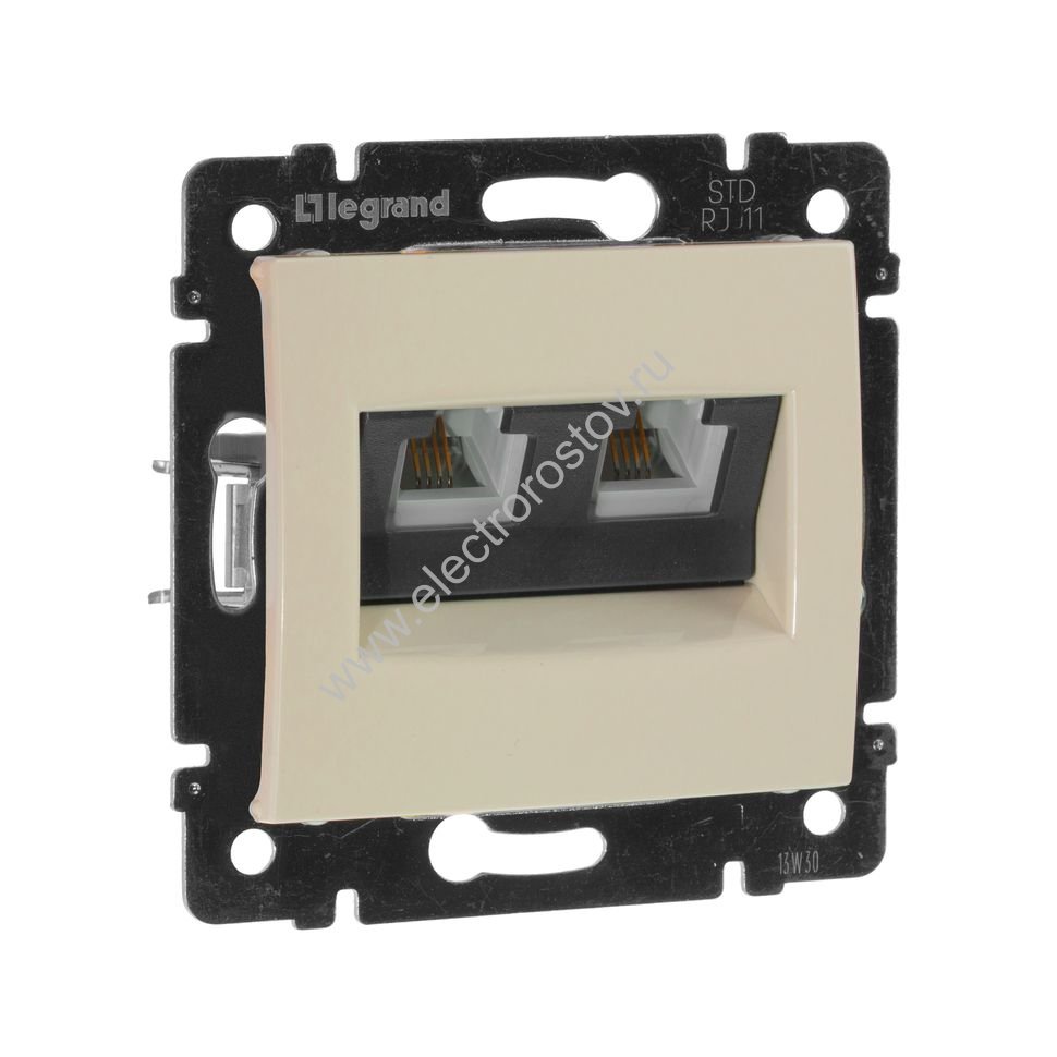 Valena Слоновая кость Розетка ТЛФ 2-ая Legrand