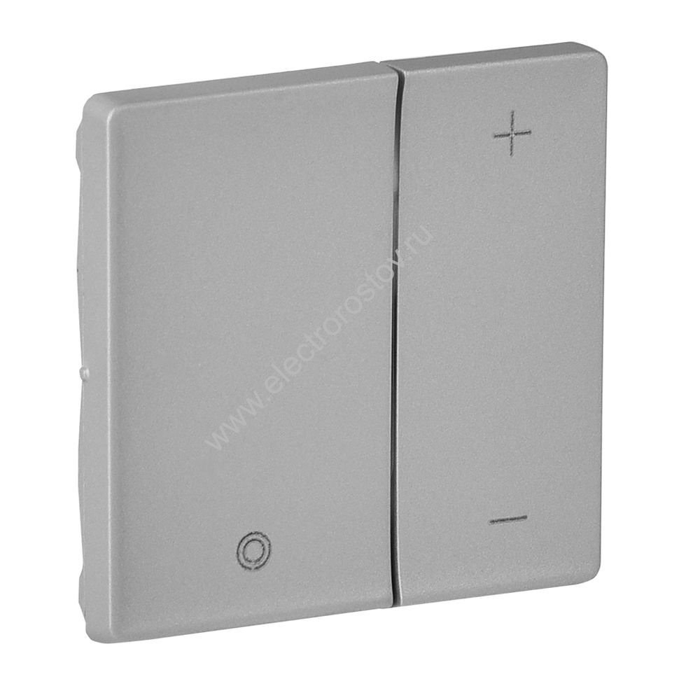 Valena LIFE Алюминий Лицевая панель светорегулятора кнопочного Legrand