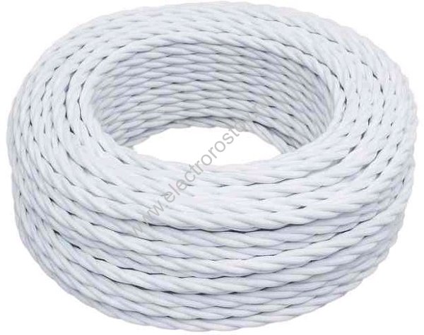 Витой провод 3*1,5, белый, матовый 150м