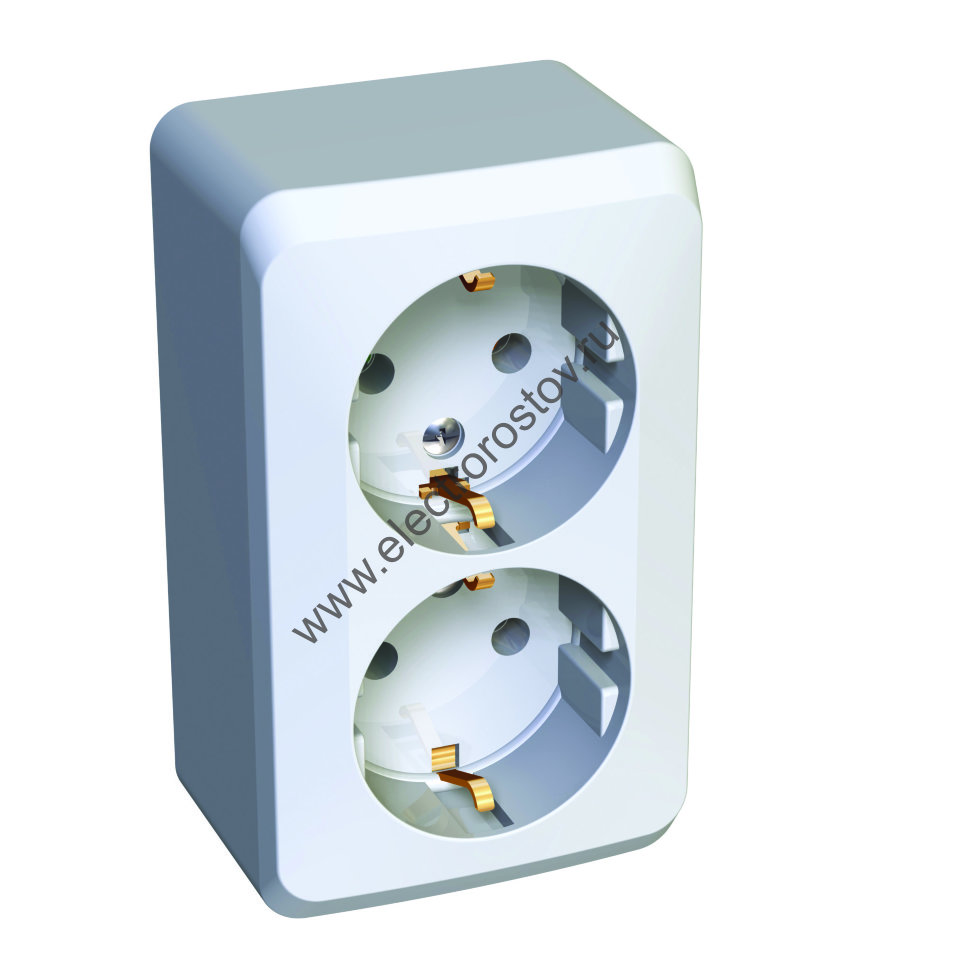 Этюд Белый Розетка 2-ая с/з Schneider Electric