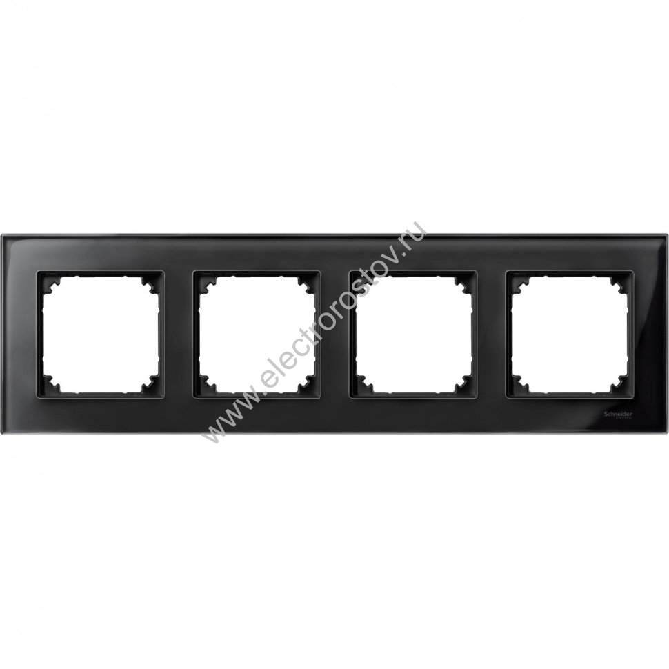 Schneider Electric Merten SM M-Elegance Стекло Черное кальцит Рамка 4-ая