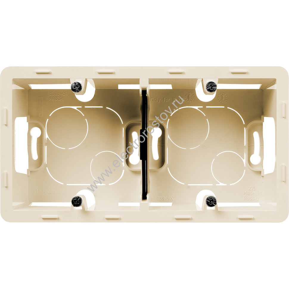 INSPIRIA Слоновая кость Коробка накладного монтажа 2-ая Legrand