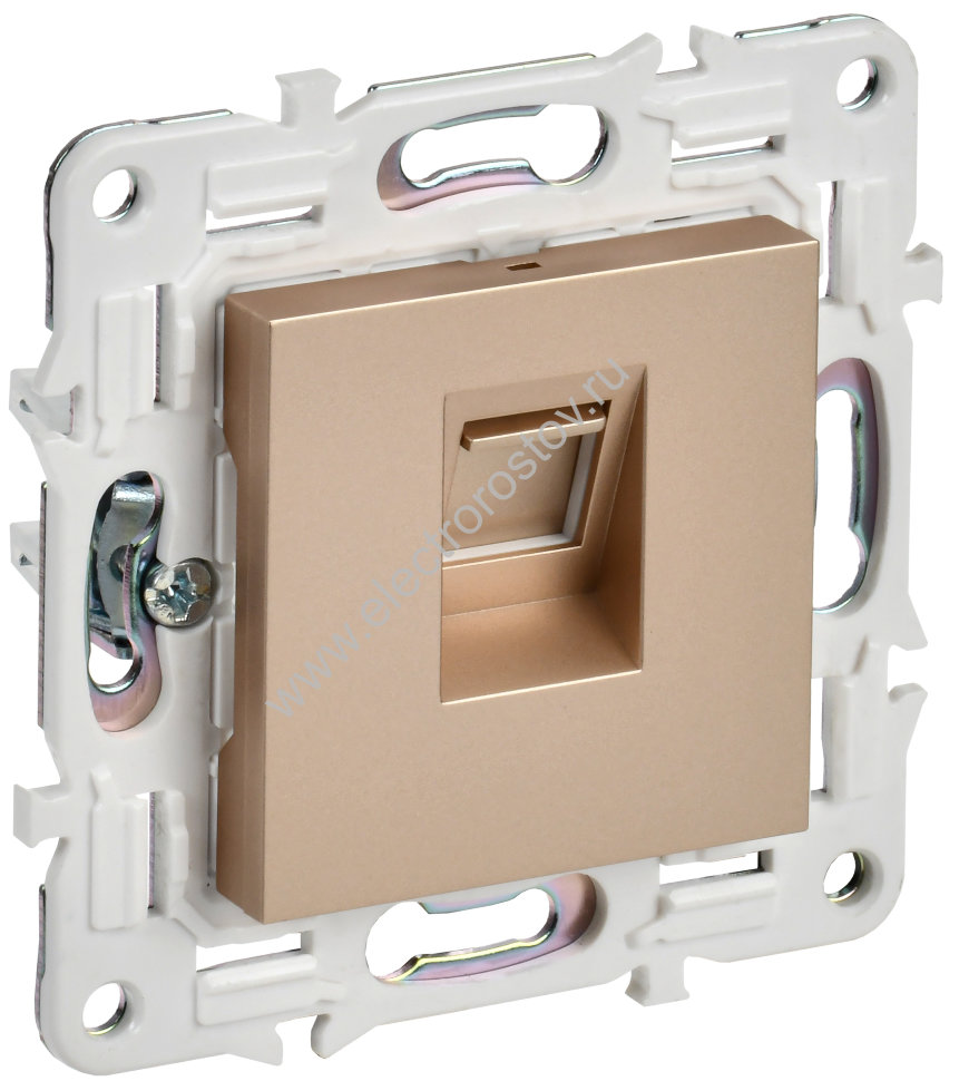 IEK SKANDY Песочный Розетка компьютерная RJ45 кат.6 SK-K02Sa