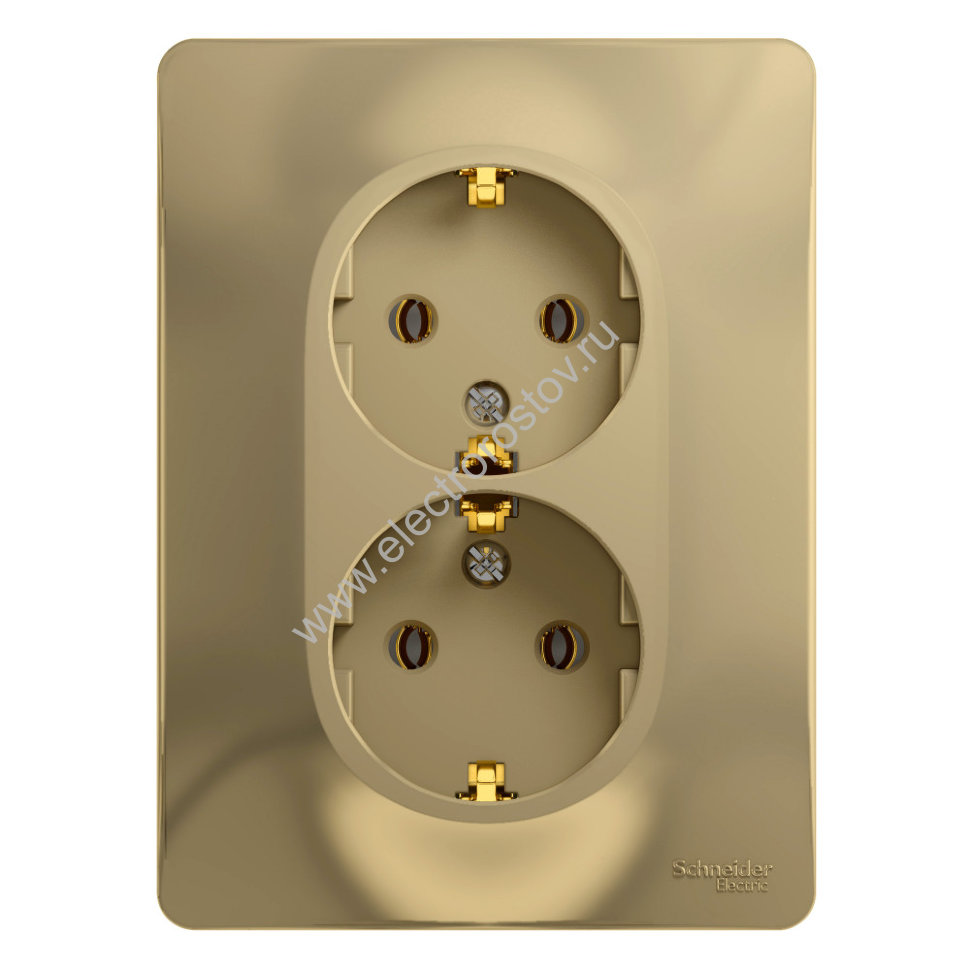 Glossa Титан Розетка 2-ая с/з Schneider Electric
