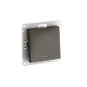 AtlasDesign Мокко Переключатель 1-клавишный с подсветкой c быстрозажим. клеммами Schneider Electric