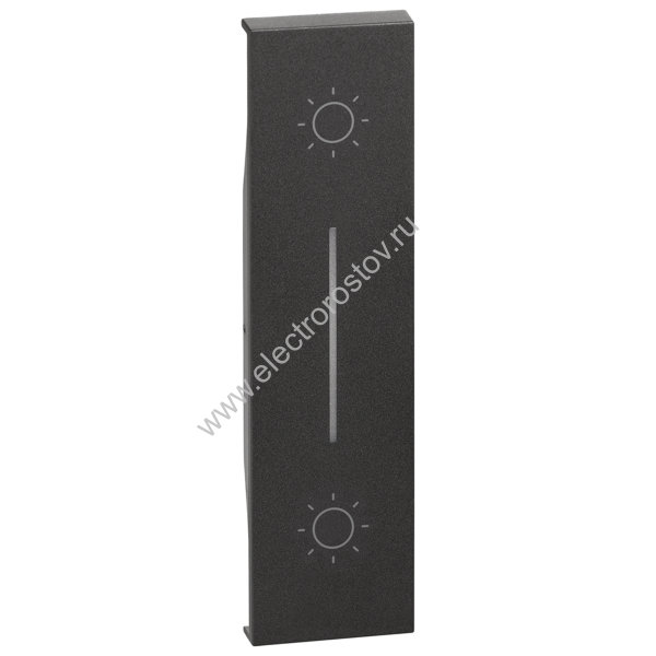 BT Living now Лицевая панель для выключателя кнопочного двойного без фиксации 1 модуль Черный