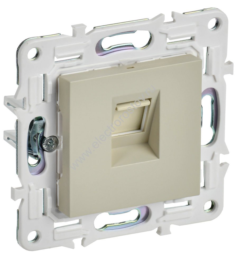 IEK SKANDY Бежевый Розетка компьютерная RJ45 кат.6 SK-K02B