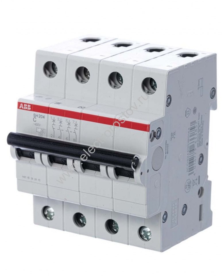 SH204L Автоматический выключатель 4P C10 4,5кА/6кА ABB