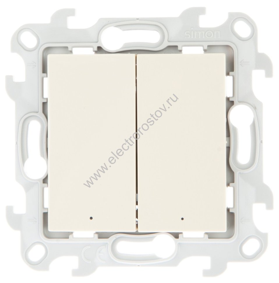 Simon 24 Слоновая кость Выключатель 2-клавишный с подсветкой Simon