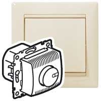 Valena Слоновая кость Светорегулятор поворотный 100-1000W для л/н, ламп с обмот. т-ром Legrand