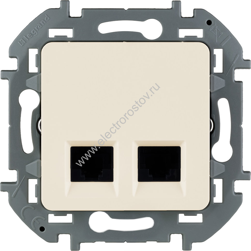 INSPIRIA Слоновая кость Розетка 2-ая RJ 45 - категория 6 - UTP Legrand