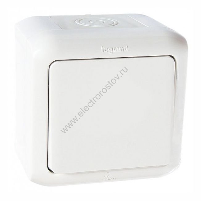 Quteo Белый IP44 Выключатель кнопочный 1-клавишный Legrand