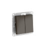 AtlasDesign Мокко Переключатель 2-клавишный с быстрозажим. клеммами Schneider Electric