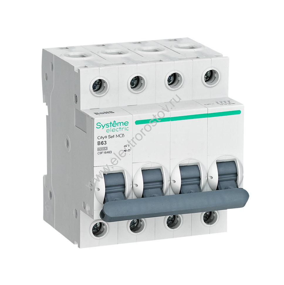 City9 Автоматический выключатель 6кА 4P B63 Systeme Electric
