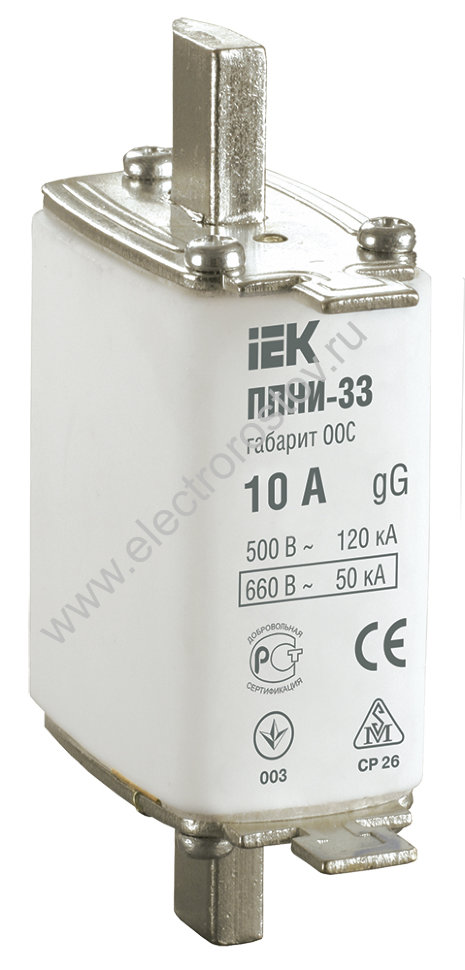 IEK Плавкая вставка предохранителя ППНИ-33, габарит 00С, 10А