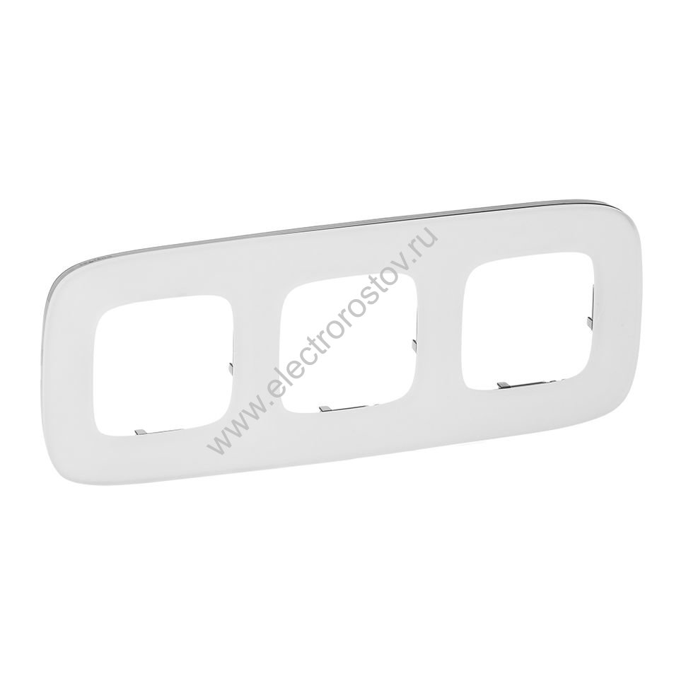 Valena Allure Белое стекло Рамка 3-ая Legrand