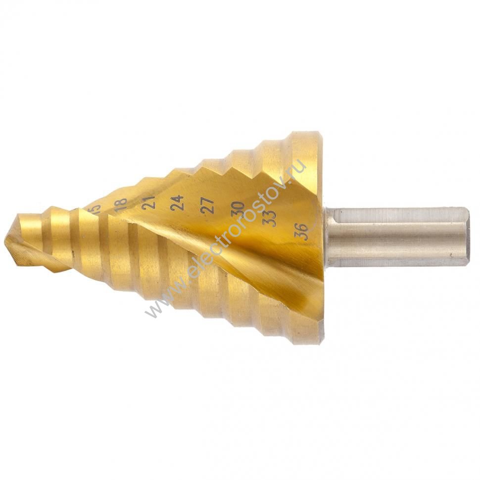 Сверло ступенчатое (9-36 мм; HSS-TiN) MATRIX