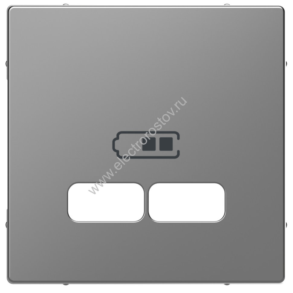 Schneider Electric Merten D-Life Нержавеющая Сталь Накладка центральная для USB механизма 2,1А