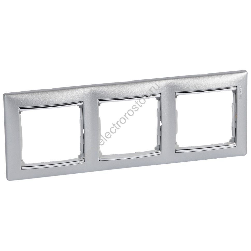 Valena Алюминий/Серебряный штрих Рамка 3-ая Legrand