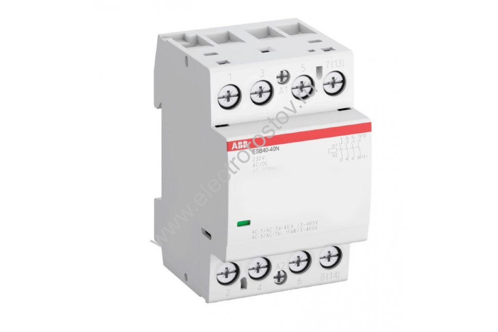 ESB40-40N-06 Контактор модульный 220V AC/DC 40А 4НО ABB