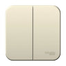 Blanca наруж Молочный Выключатель 2-клавишный 10А, 250B, изолир. пластина Schneider Electric
