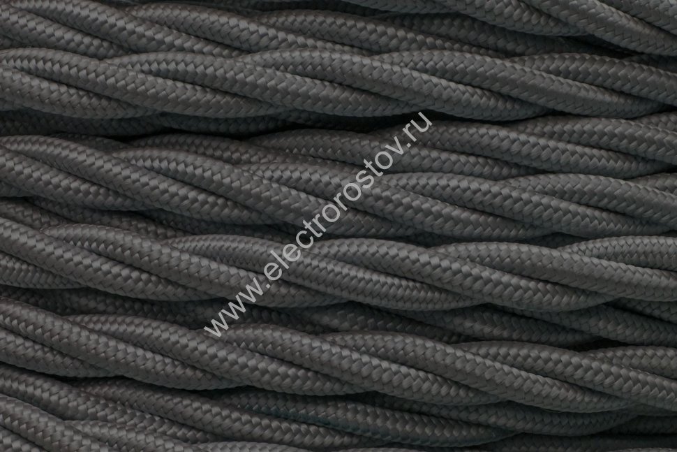Витой провод 3*1,5, графит, матовый 50м