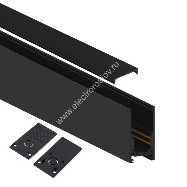 Шинопровод накладной для низковольтных трековых светильников, черный, 1м, CABM1000 FERON