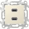 Simon 24 Слоновая кость Розетка 2хUSB 2.0 тип A Simon
