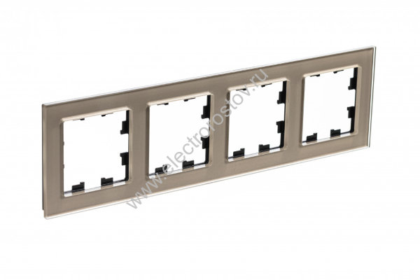 AtlasDesign Nature Стекло шампань Рамка 4-ая Schneider Electric