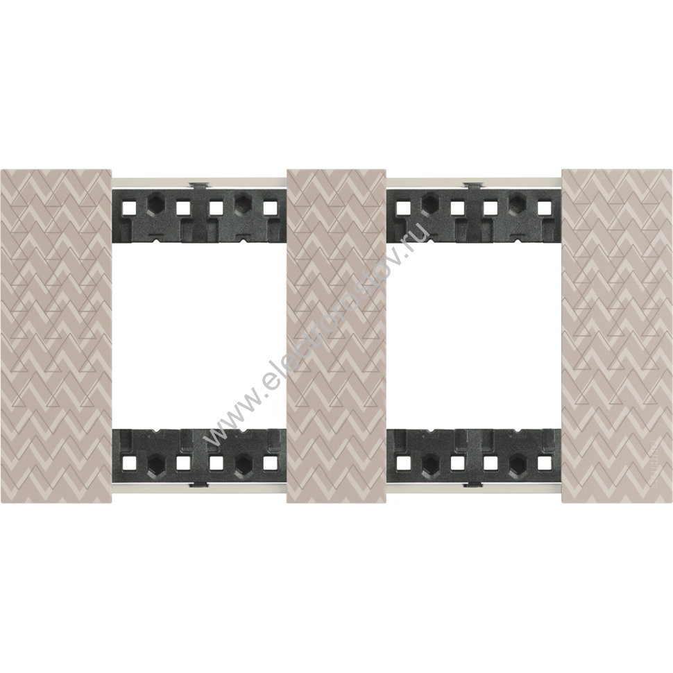 Living now Оптик Рамка немецкий стандарт 2 поста (2+2 мод) Bticino