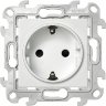 Simon 24 Белый Розетка 1-ая с заземлением, с защитными шторками Simon