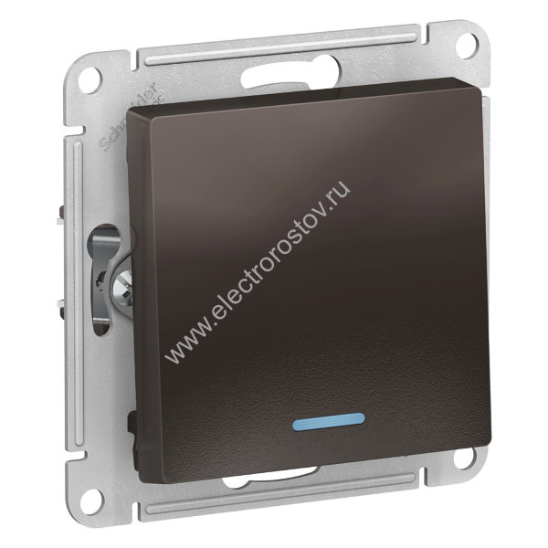 AtlasDesign Мокко Выключатель 1-клавишный с подсветкой Schneider Electric