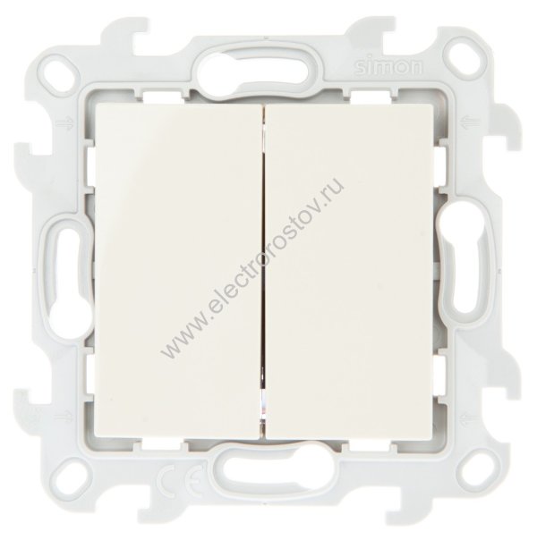 Simon 24 Слоновая кость Выключатель 2-клавишный Simon