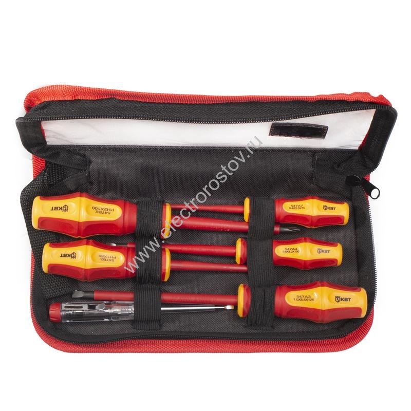КВТ Набор диэлектрических отверток НИО-06-S серия ПРОФИ