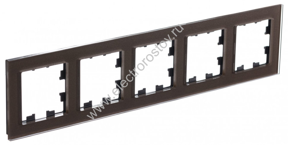 AtlasDesign Nature Стекло мокко Рамка 5-ая Schneider Electric