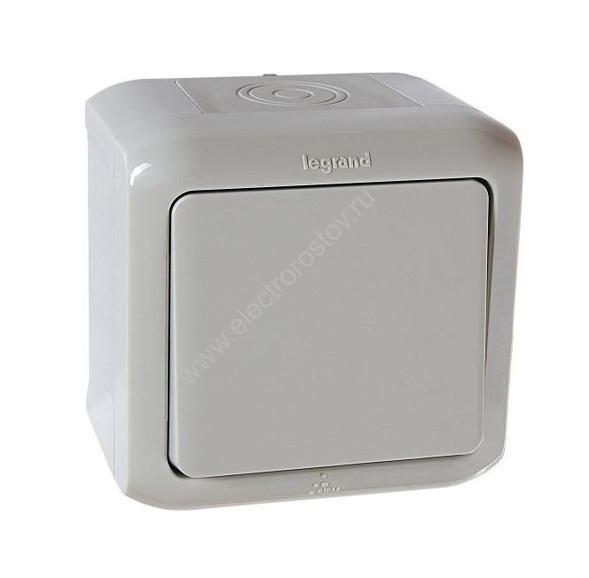Quteo Серый IP44 Выключатель 1-клавишный Legrand