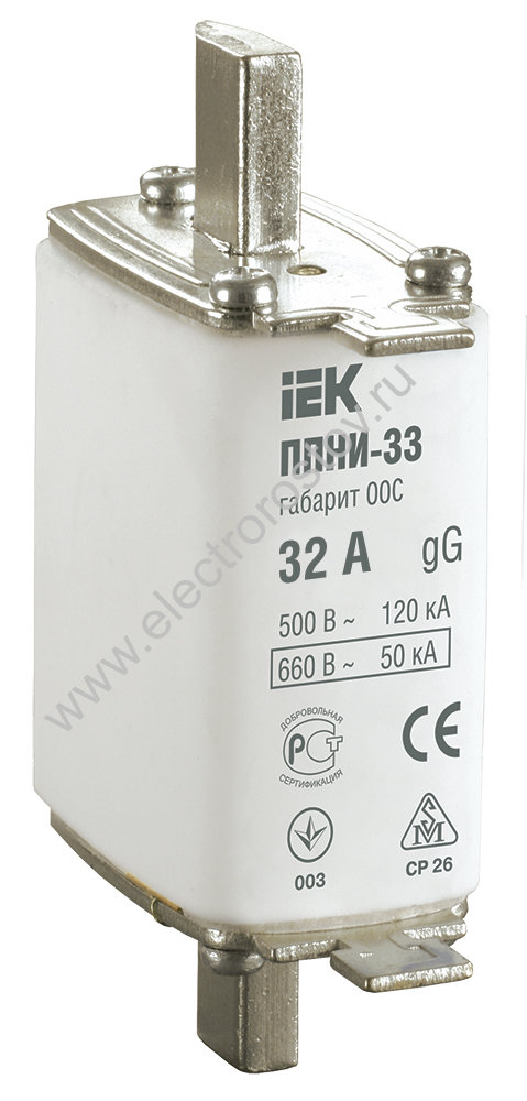 IEK Плавкая вставка предохранителя ППНИ-33, габарит 00С, 32А