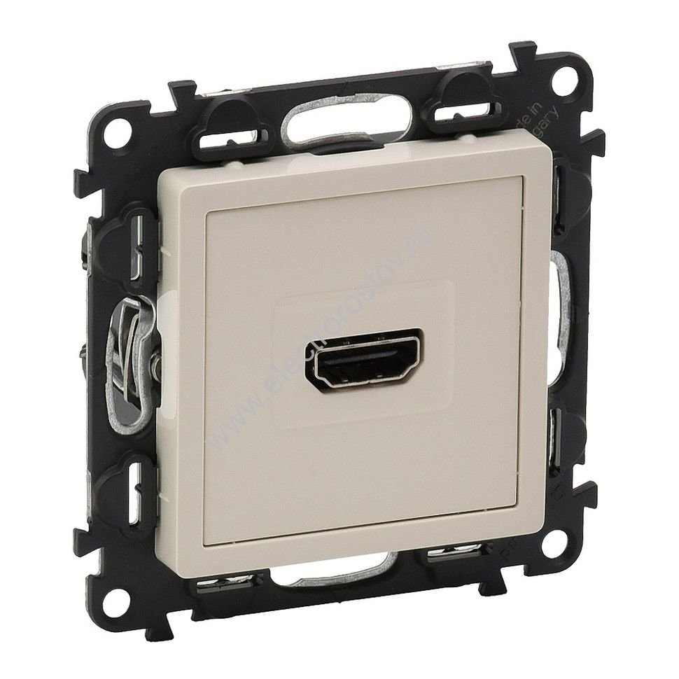 Valena LIFE Слоновая кость Розетка 1-ая HDMI  (с лицевой панелью) Legrand