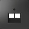 Schneider Electric Merten D-Life Антрацит Накладка центральная для розетки 2-ной RJ45