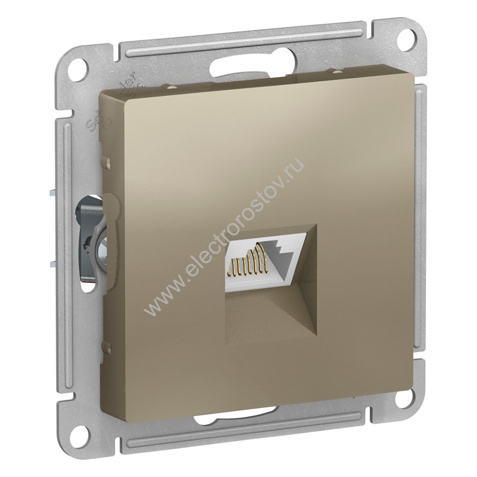 AtlasDesign Шампань Розетка компьютерная 1-ая RJ45, кат. 6А Schneider Electric