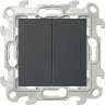 Simon 24 Графит Переключатель 2-клавишный Simon