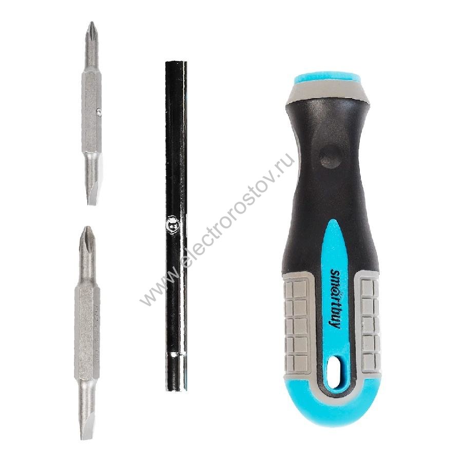 Отвертка переставная 6 в 1 PH1, PH2, SL5, SL6, Smartbuy