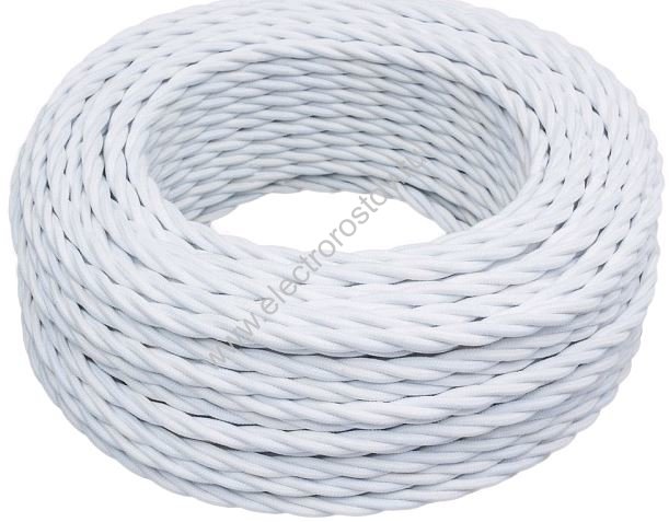 Витой провод 2*2,5, белый, матовый 20м