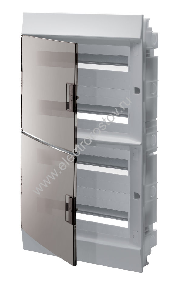 Mistral41 Щит встраиваемый 72 модуля, дверь прозрачная черная, с клеммами IP41 ABB