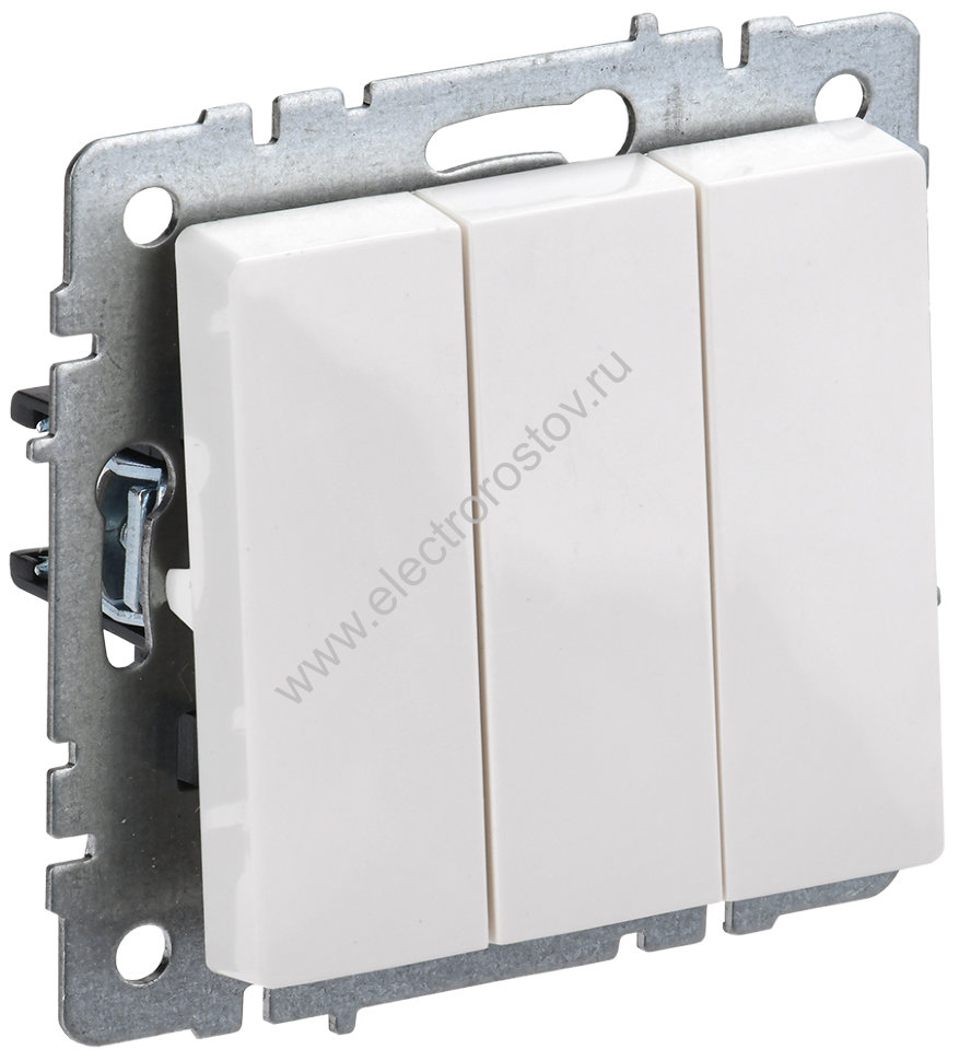 IEK BRITE BASE Белый Выключ. 3-кл. 10А ВС10-3-0-БрБ