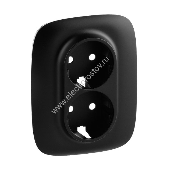 Valena Allure Антрацит Лицевая панель Розетка с/з 2-ая Legrand