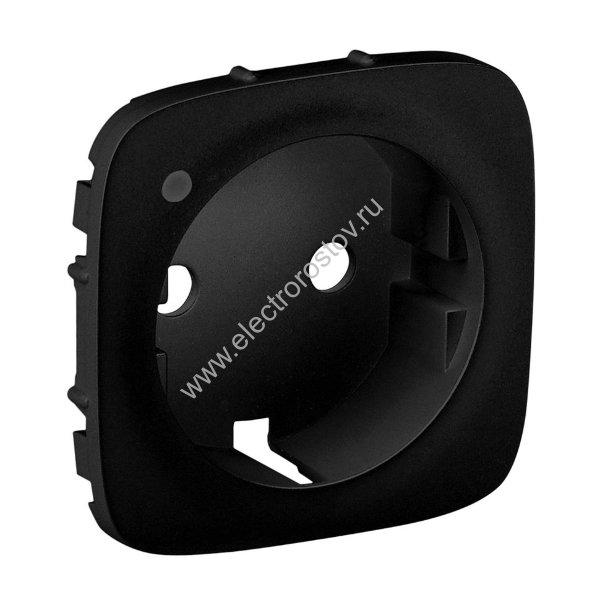 Valena Allure Антрацит Лицевая панель Розетка с/з 1-ая с подсветкой/индикацией Legrand