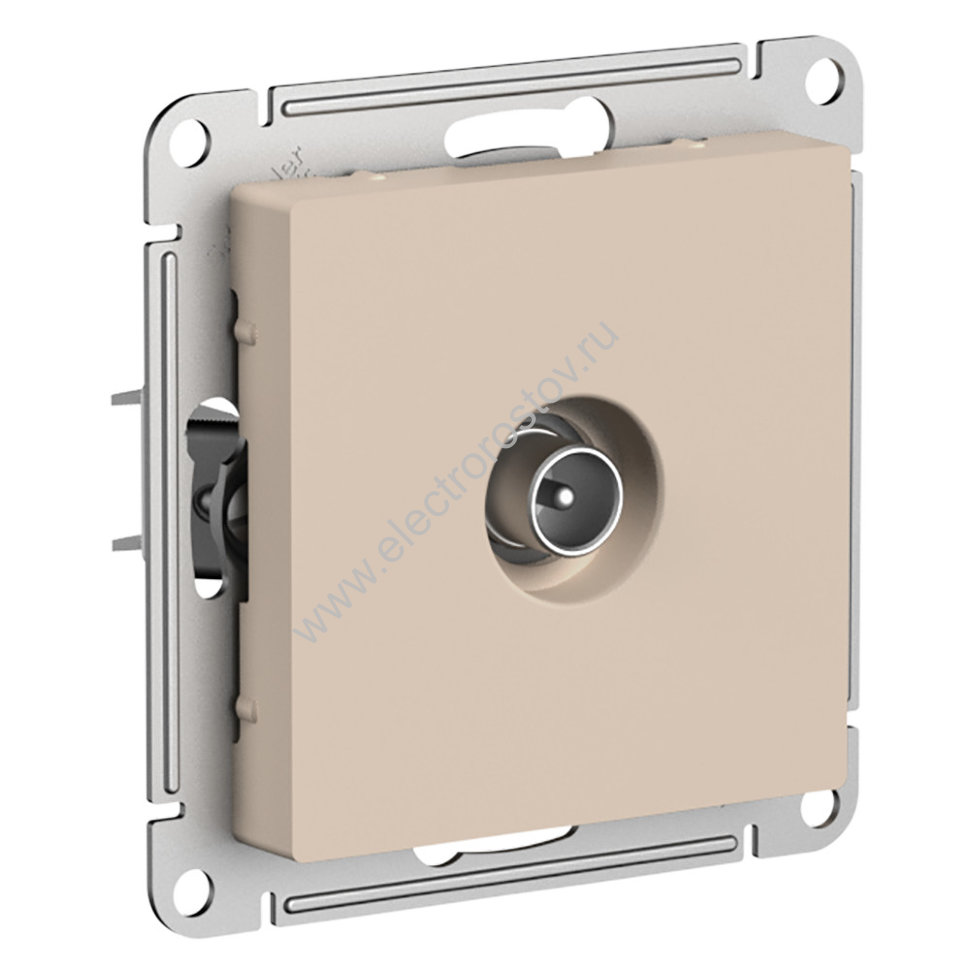 AtlasDesign Песочный Розетка антенная одиночная TV коннектор Schneider Electric