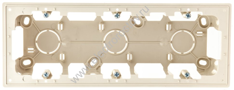 Simon 24 Слоновая кость Коробка подъемная на 3 поста для накладного монтажа Simon